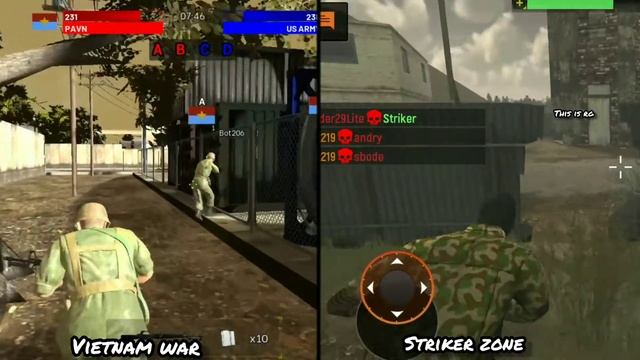 Red Storm:Vietnam War Vs Striker Zone Mobile | Tps war shooter game android !