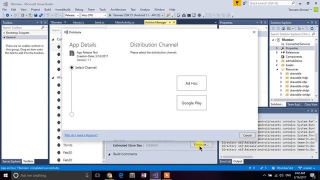 Xamarin - Visual Studio - How To Generate APK File To Distribute on Playstore & via other sources