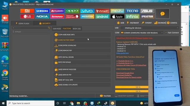 Samsung Frp unlock 1 Click Any Samsung Device By Unlock tool Android v.6 To-12