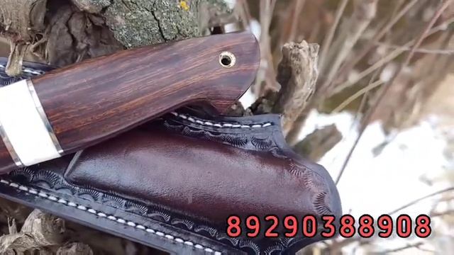 Красивый нож из мозаичного дамаска