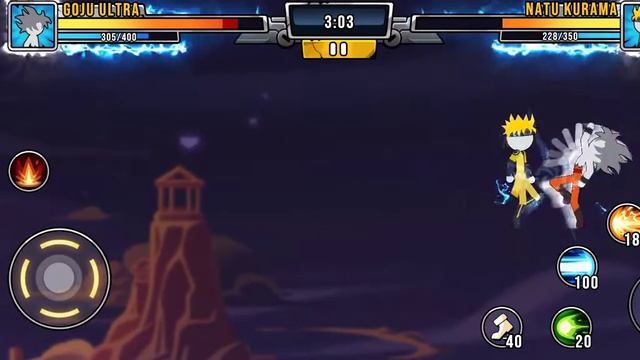 Super stickman dragon warriors: Goku VS Naruto