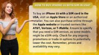 How to buy iPhone 15 with SIM in usa?