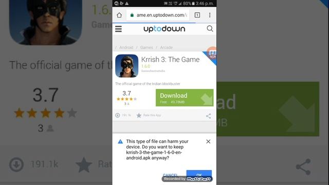 How to download krrish3 game in Android