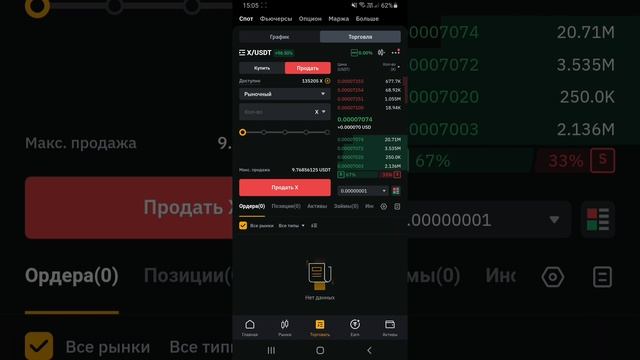 Как продать токены на Bybit. Продаю монету $X