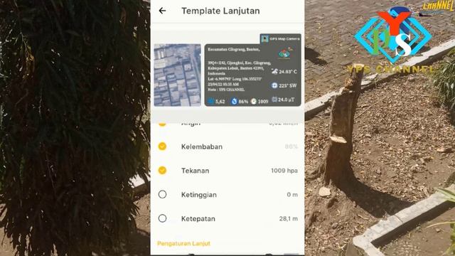 Cara menampilkan titik koordinat dan lokasi di GPS MAP Camera/Kamera Peta  GPS