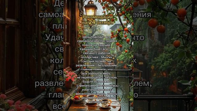 Гороскоп на 24 октября. #гороскопдня