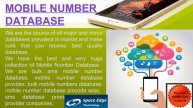 Mobile Number Database Provider in India SpaceEdge