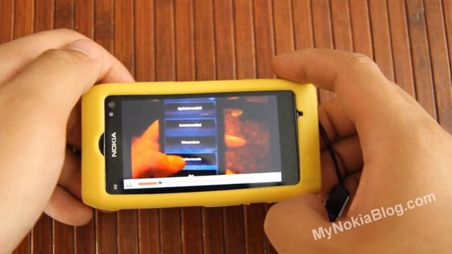 Swipe between Menu for Symbian demoed on Nokia N8