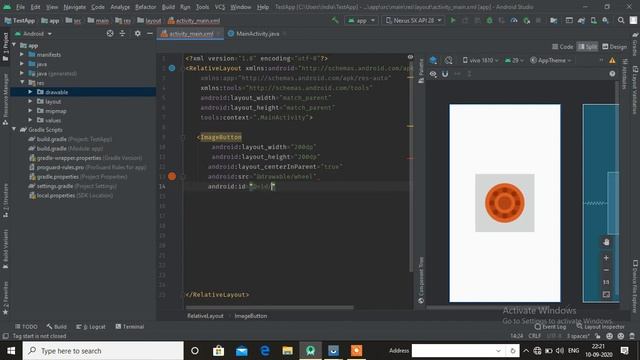 Image Button in android studio |Android app development course in telugu 2020
