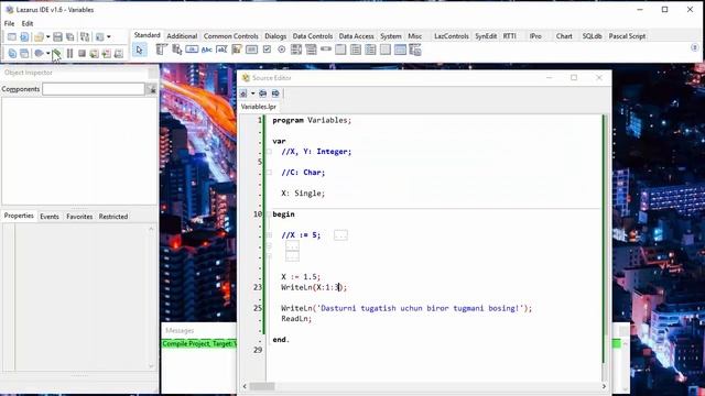 #3 Delphi Academy Video Darslari - Pascal O'zgaruvchilar (Variables)