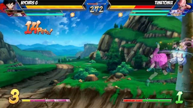 NYChris G(Videl/Super Baby 2/Frieza) Fights TimeToMix(Kid Buu/Android 21/UI Goku)[DBFZ PS5]