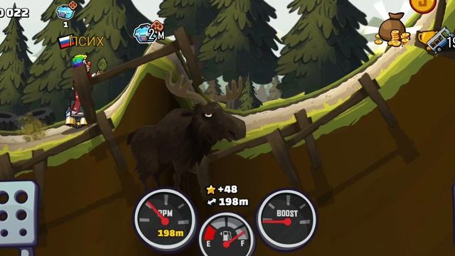 HILL CLIMB RACING 2 Лесные испытания Моноцикл 309м