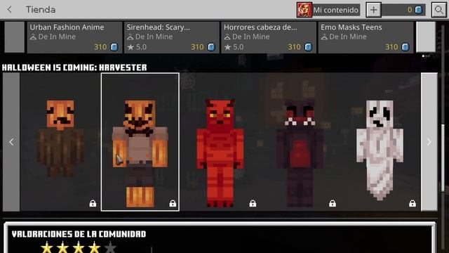 ASPECTOS GRATIS para HALLOWEEN MINECRAFT BEDROCK