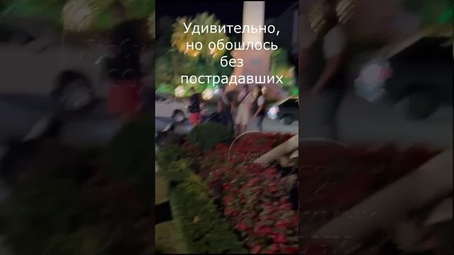 Авария в Сочи. Фонарный столб улетел