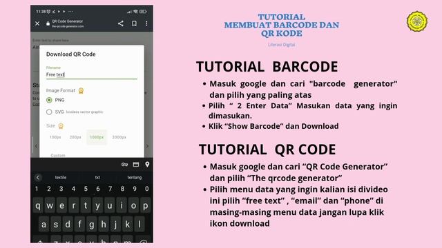 Tutorial Barcode dan QR Code