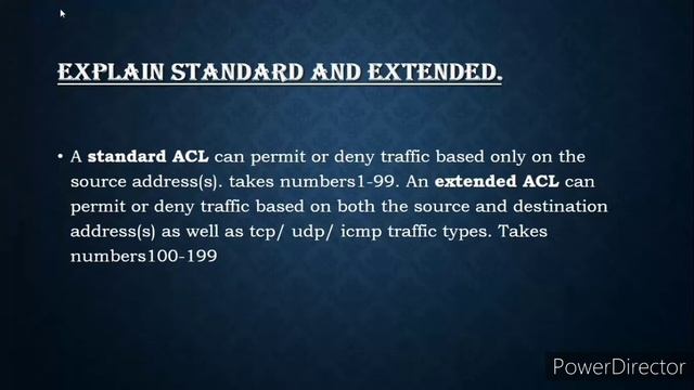 What is ACL (Access Control List)#  it's types