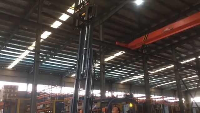 MK1545, electric counterbalanced forklift, four-wheel, rubber tires. side shifter, forks positioner