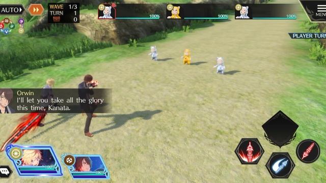 Tales of Crestoria Battle chat Kanata and Orwin 2