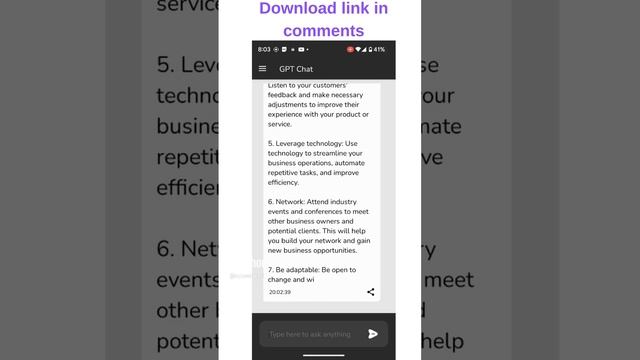 Chat GPT app on Android