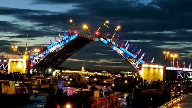 Дождались! Развод Дворцового моста
