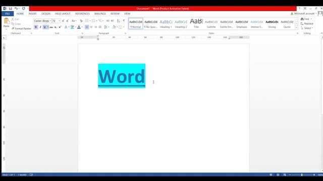 Microsoft Word - Font Color Change, Bold, Italic, Shadow, Underline, Background Color