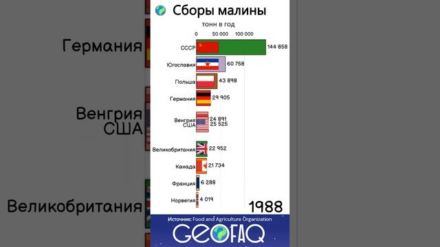 ТОП-10 стран мира по сборам малины #shorts