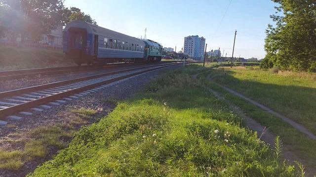 М62-1485 с рабочим поездом близ станции Лида.Перегон Лида-Гутно.