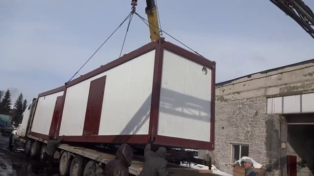 ММЗ-2000. Отгрузка модульного молочного завода в Хабаровск.