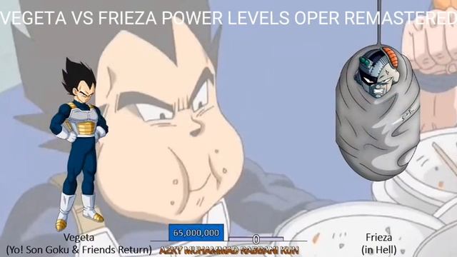 VEGETA VS FRIEZA POWER LEVELS OPER THE YEARS REMASTERED A,NEW,POWER,LEVELS