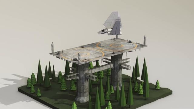 Star Wars Return of the Jedi: Endor Shield Generator 3D Illustration