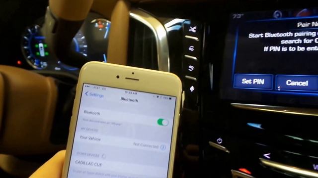 How to pair a bluetooth device to the Cadillac CUE system.