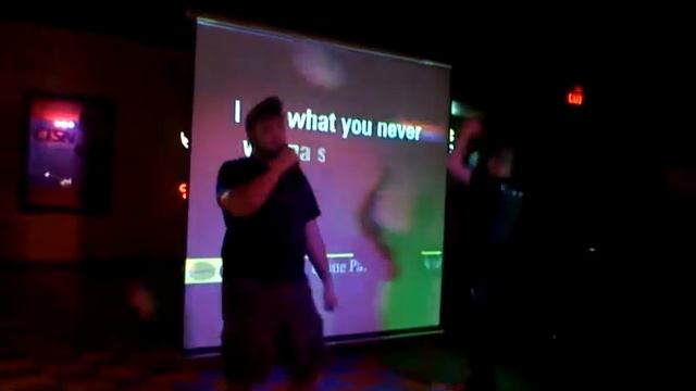 Reiche and jamie singing karaoke