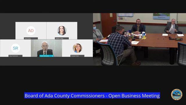 Board of Ada County Commissioners – Open Business Meeting – May 4, 2021