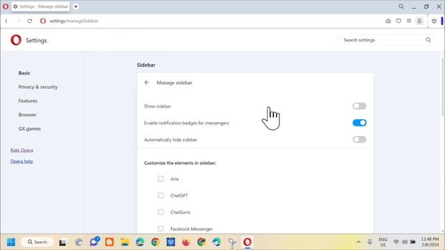 How To Show or Hide Sidebar on Opera Web Browser [Guide]