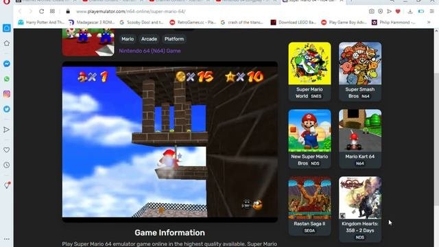 Super Mario 64   N64 Game Online   Play Emulator   Opera 2020 10 13 19 41 46