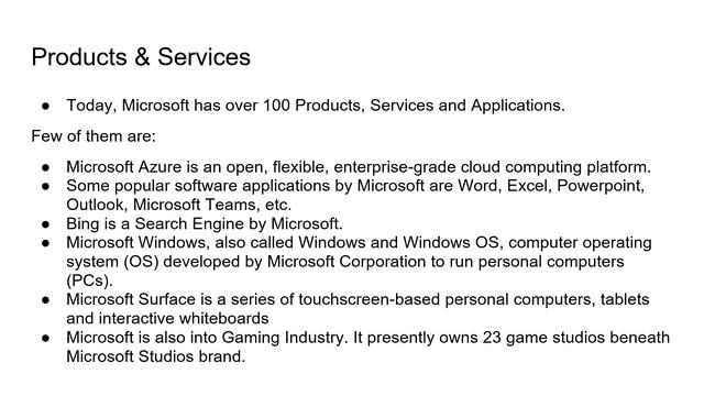 Case Study on Microsoft - Shettigar Sarvani