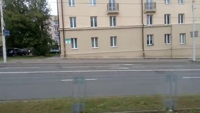 поездка на трамвае БКМ 60102 по 7-ому маршруту Борт 079