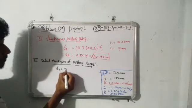 Problem on design of piston