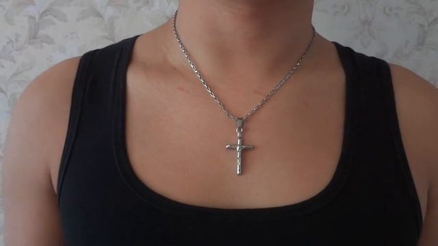 Кулон из стали "Крест"