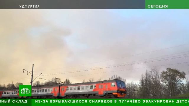 Пожар на складе в Удмуртии