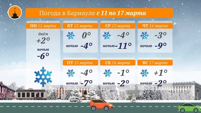 Погода в Барнауле от 11.03.2024
