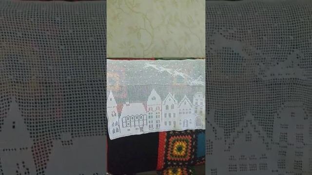 филейное вязание. новый год. пано.