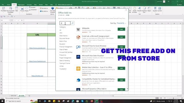 Create Free Barcode and QR Code in Excel | TVV
