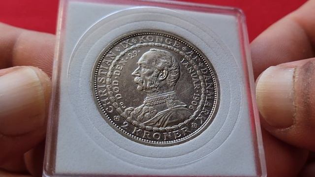 DENMARK SILVER 2 KRONER 1906  - Death of Christian IX and Accession of Frederik VIII