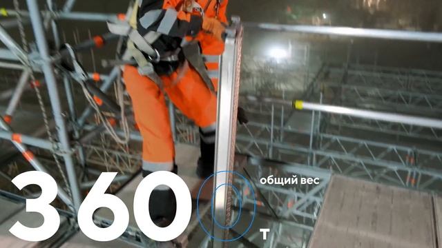 ПОЛАТИ. Монтаж лесов при строительстве завода «Арктик СПГ 2».