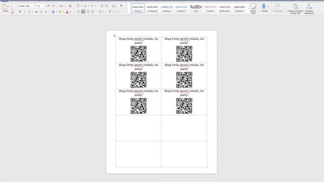 Create QR Code cards