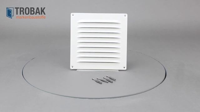 Kiemengitter Aluminium weiss 20 x 20cm Trobak 0745495915155