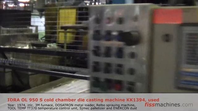 Fiss-machines.com - IDRA OL 950 S Cold Chamber Die Casting Machine KK1394, Used