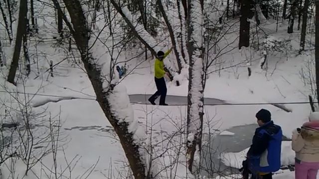 Снежинка 2013 хождение по веревке