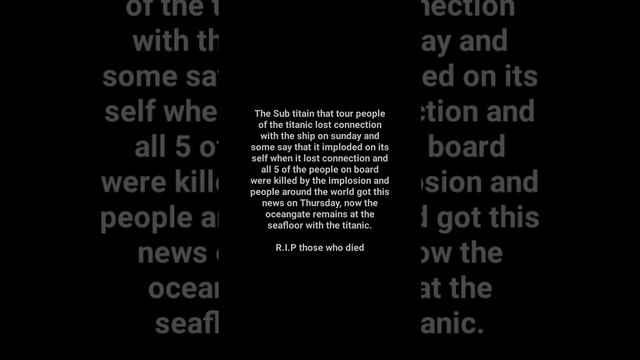 The news of the sub oceangate titan. What really happened?